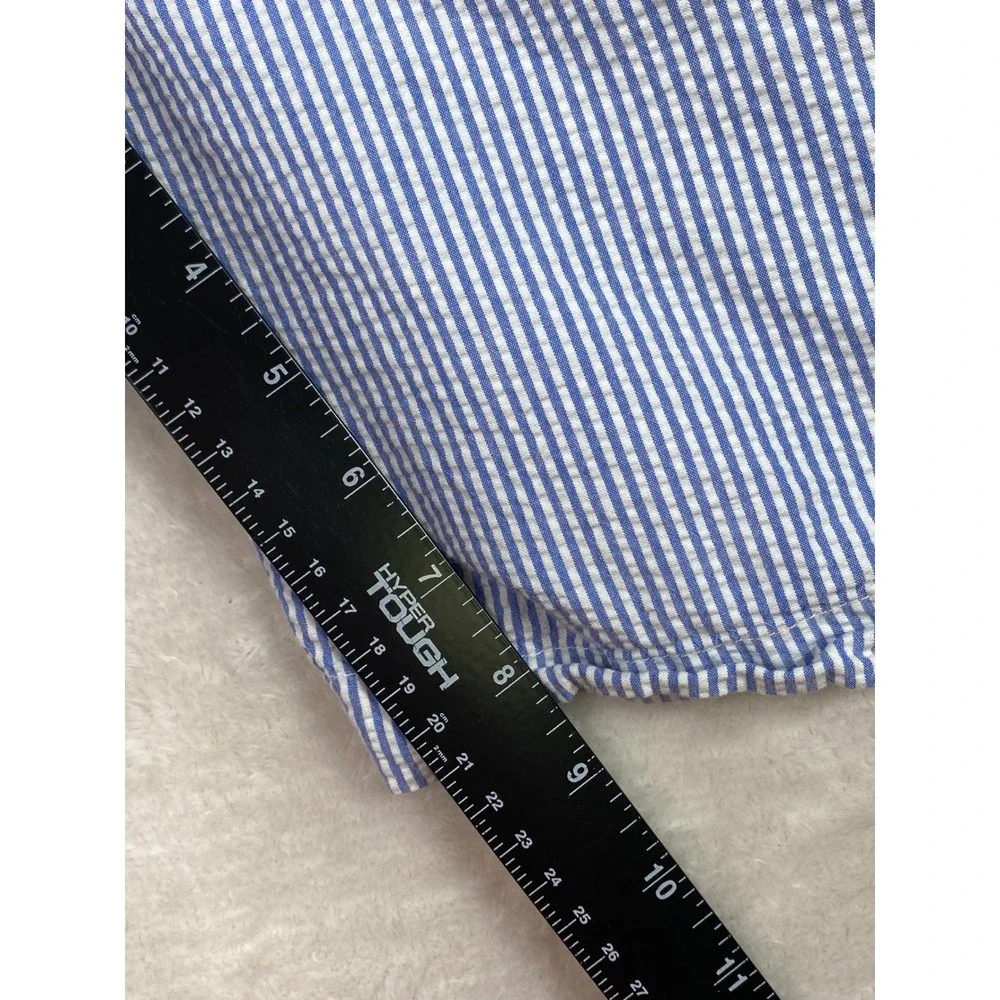 Polo Ralph Lauren Seersucker Shorts Tyler Pleated Blue Striped Cotton Mens Sz 42